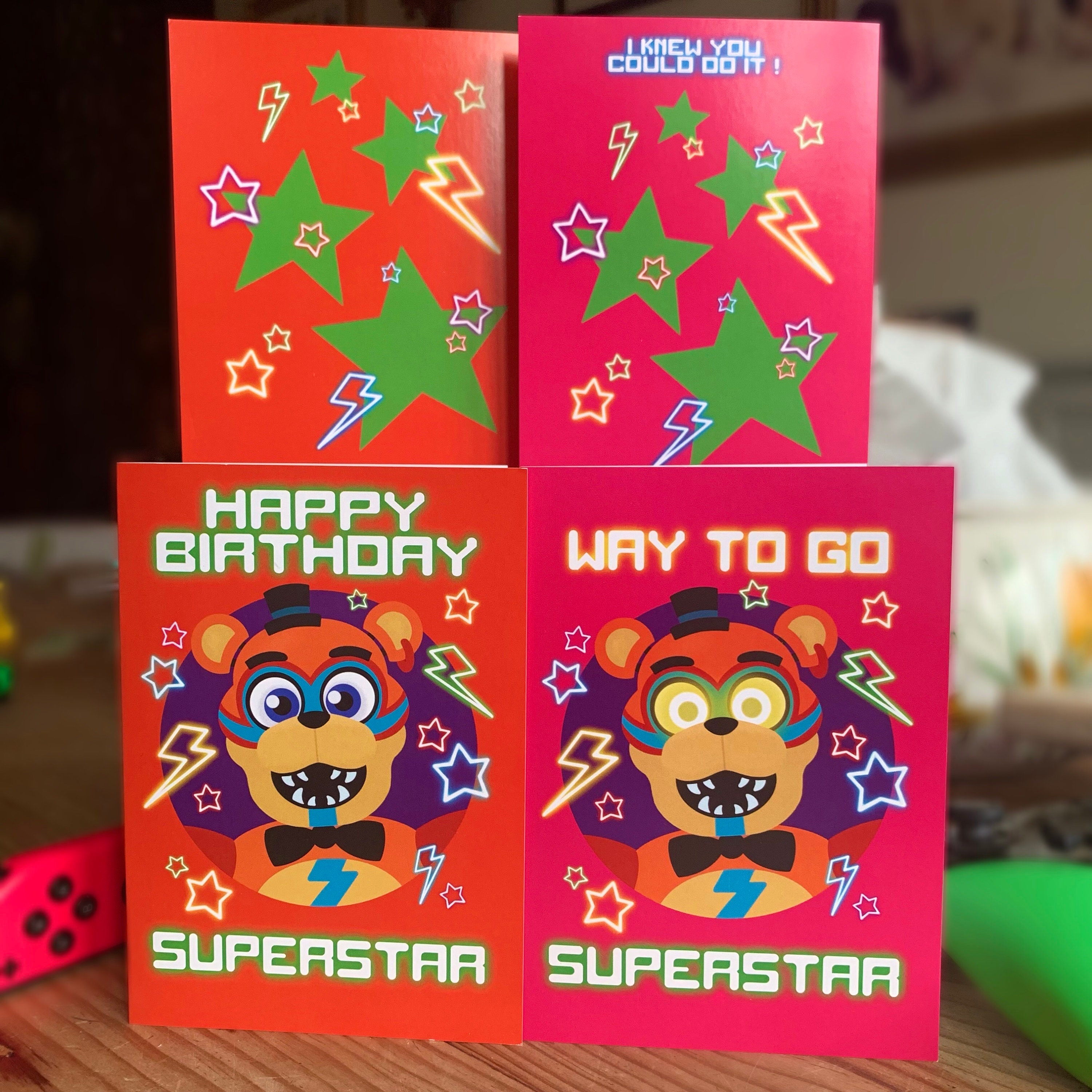 Five Nights at Freddys - Personalised - Birthday Card - FAST FREE