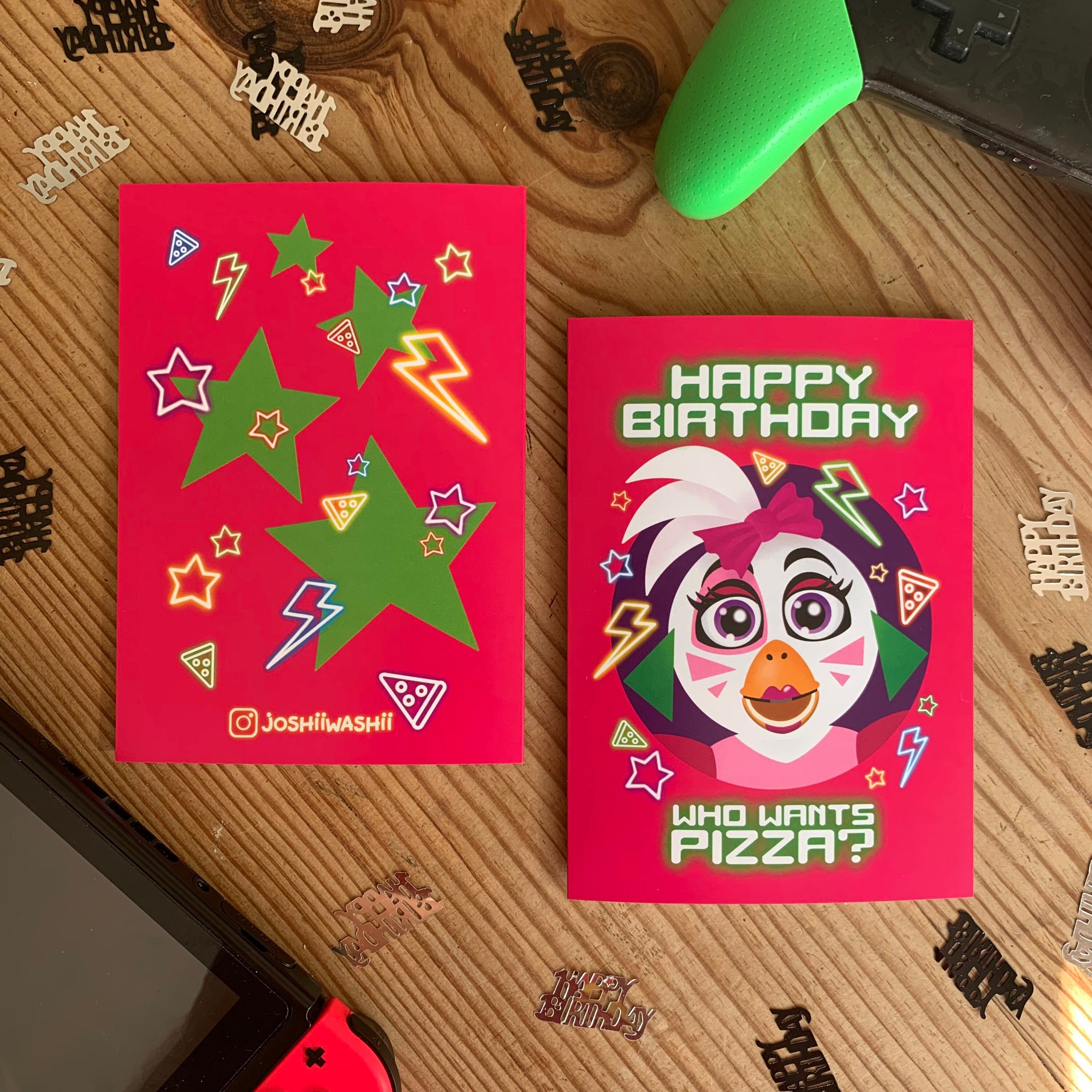 I printed (and designed) another FNAF birthday card! This time I