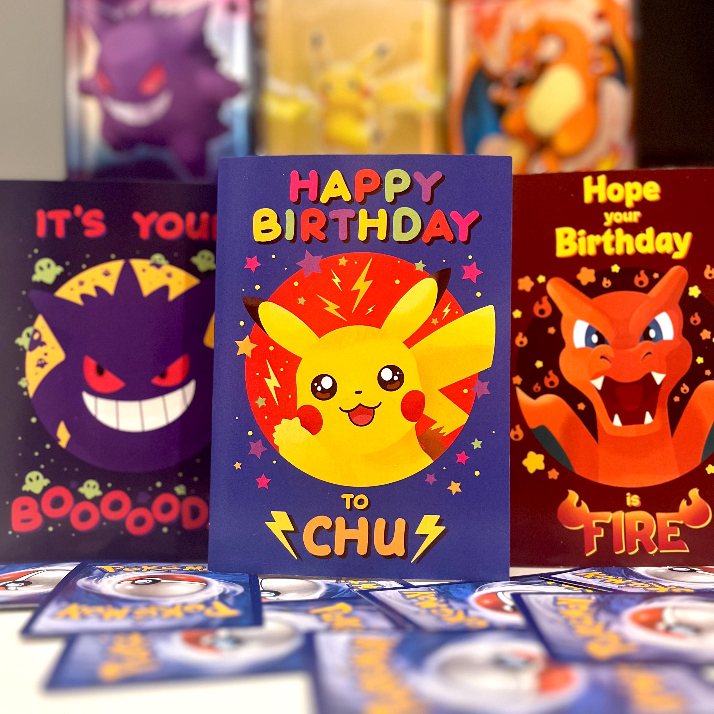 Pokmon Punny Birthday Cards - Etsy Pokmon Punny Birthday Cards - Etsy