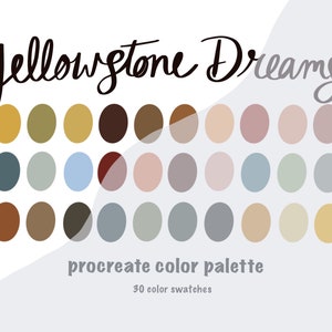 Yellowstone Dreams Procreate Color Palette