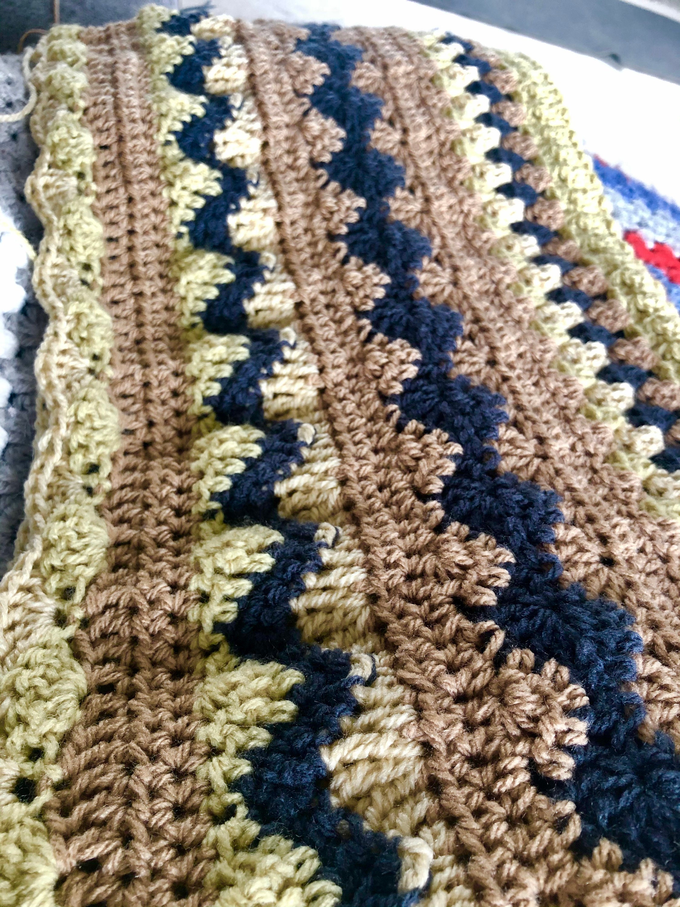 Baby blanket crochet mixed stitch sampler homemade Etsy