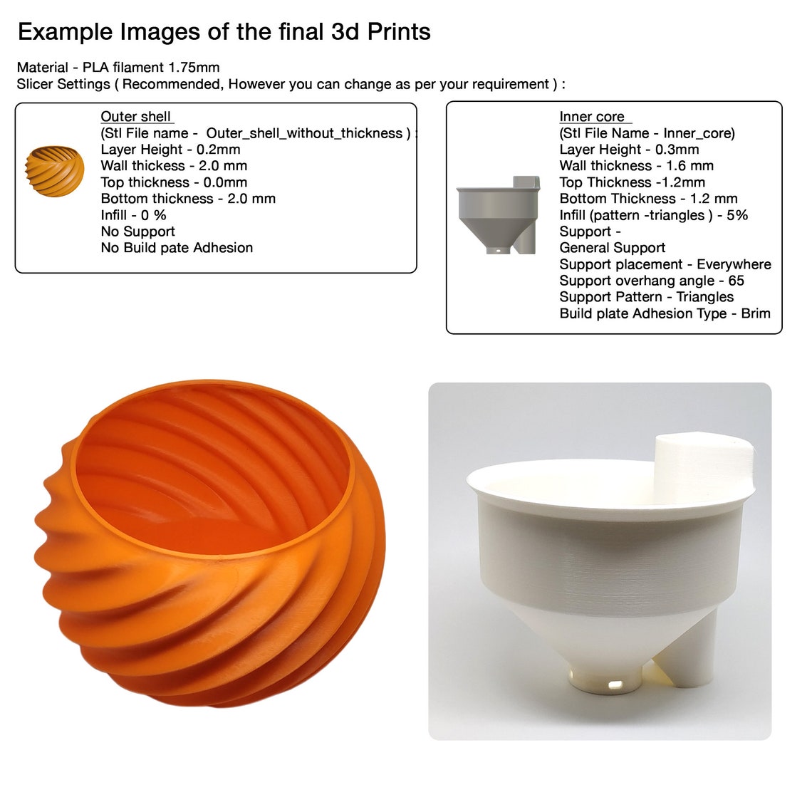 STL File of Self Watering Planter for 3D Printing 2 pieces Etsy