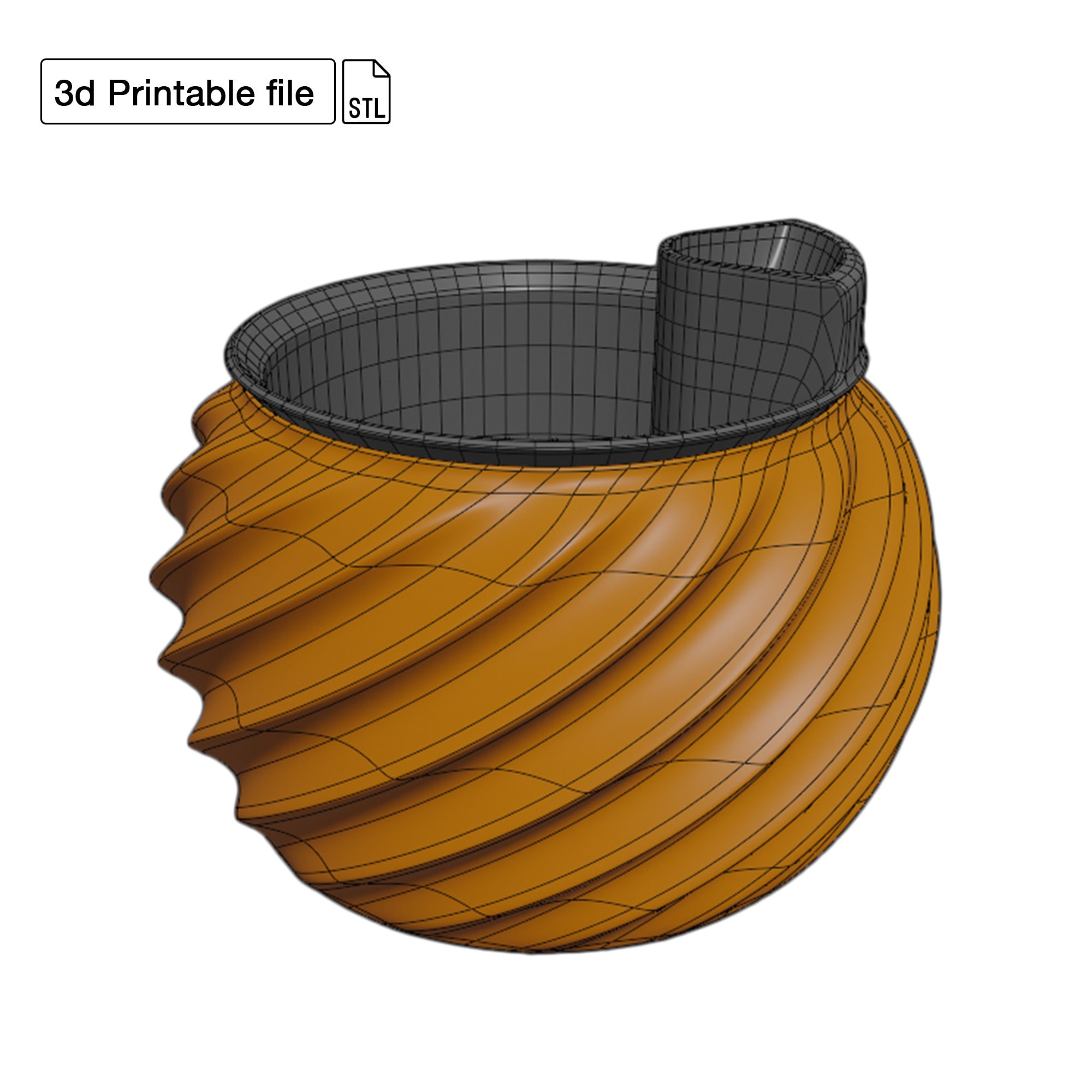 STL File of Self Watering Planter for 3D Printing 2 Pieces Etsy India