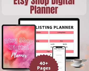Etsy Shop Digital Planner | Etsy shop Planner Printable | Etsy digital products | Digital Planner | Etsy Planner