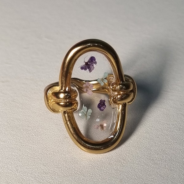 Bague fleurs séchées