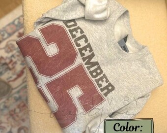 DECEMBER 25 Christmas Crewneck | Gildan Unisex Sweatshirt | Retro Varsity Holiday Sweater | Cozy Christmas Gift
