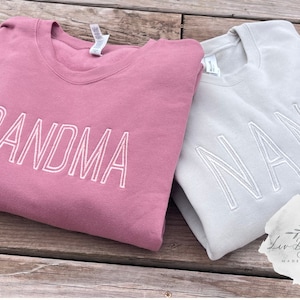 Mama Large Lettering Embroidered Sweatshirt | Personalized Mother's Day Crewneck | Cozy New Mom, or friend Gift | Customized Cozy Crewneck