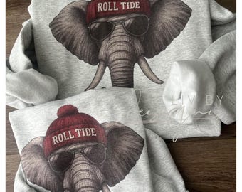 Roll Tide Crewneck Sweatshirt | Gildan Heavyweight | Alabama Game Day Sublimation | College Football Shirt | Unisex Fall Apparel