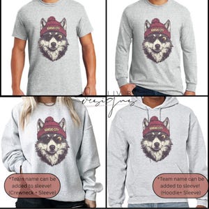 Kansas City Fußball-Sweatshirt | Wolf Sublimiert Rundhalsausschnitt, Game Day Bekleidung Bild 4