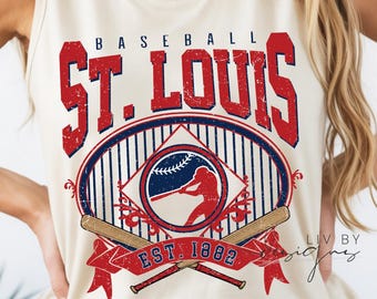 St. Louis Baseball Tank Top | Vintage Cardinals Sommer Sommer Shirt