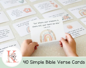 Bible Memory Cards Kids Scripture Memory Family Bible - Etsy