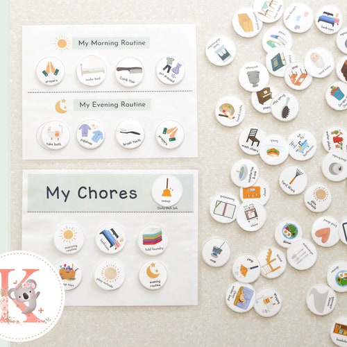 Chore Chart With Pictures Routine Chart Job Chart Visual - Etsy