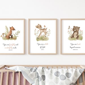 Wald Wald Wand Kunst | Schriftdrucke | Bibel | Christliches Kinderzimmer | Waldfreunde | Waldland | Kinderzimmer | Bibelvers | Wohndeko