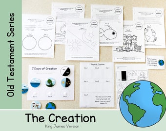 The Creation Lesson | Creation Activity | Bible Study| Sunday School Church| Bible Lessons  | KJV | Old Testament Lessons | Study Guide