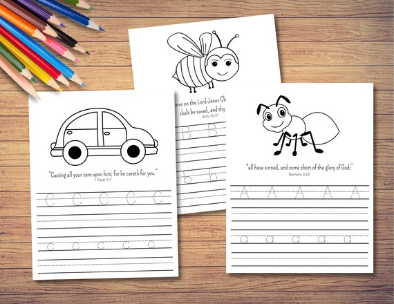 ABC Scripture Handwriting Alphabet Scripture Verse Copywork - Etsy