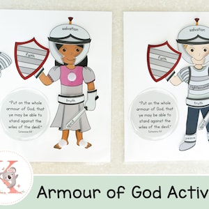 Armour of God Activity | Busy Book | Bible Study | Sunday School Church | Bible Lesson  | KJV | Homeschool | Armor of God  | Armor Activity