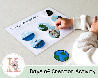 7 Days of Creation Activity | Busy Book | Bible Study | Sunday School Church | Bible Lesson  | KJV | Old Testament  | Homeschool