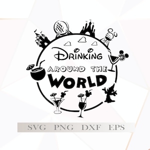 Drinking Around the World svg, Epcot beer Housewife svg, Drinking SVG cut files, SVG files for Cricut, Files for Silhouette Cameo, vector