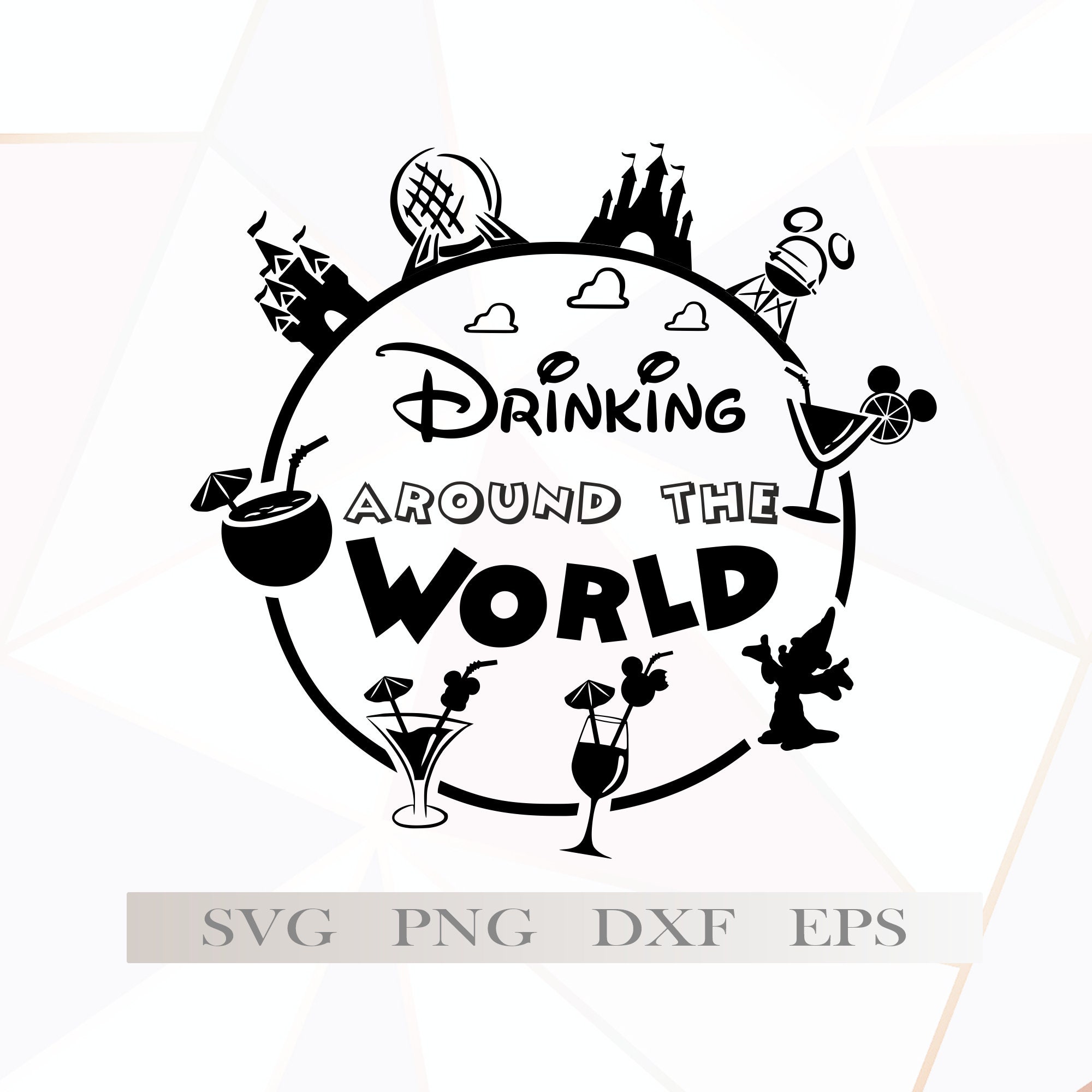Drinking Around the World Svg Epcot Beer Housewife Svg Etsy