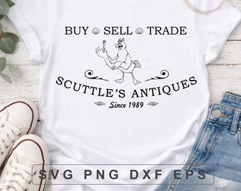 Little Mermaid SVG Shirt Scuttles Treasures Ariel SVG PNG Dxf Eps Cut File Sublimation Cricut, Silhouette (Digital Download)