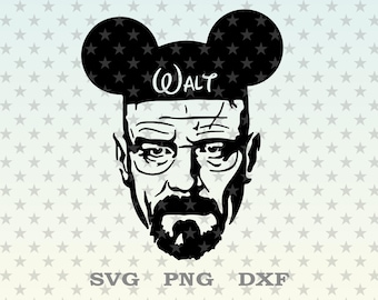 DisneyLand Walter Svg Png Dxf, Digital Download, Walt Svg Design, Mouse Clipart, Svg For Cricut, Silhouette, DisneyWorld Svg