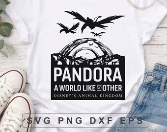 Pandora A World like no Other Animal Kingdom SVG PNG Dxf Eps: Cricut, Silhouette Cut File (Digital Download)