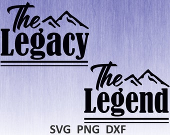 The Legend & Legacy SVG Png Dxf Set: Dad Life, Papa Bear (Digital Download)