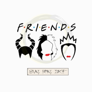 Amici dei cattivi SVG, Cattivi svg, File di taglio dei cattivi, File Silhouette, Clipart, Cricut, The Villains Bundle SVG, Cattive streghe SVG