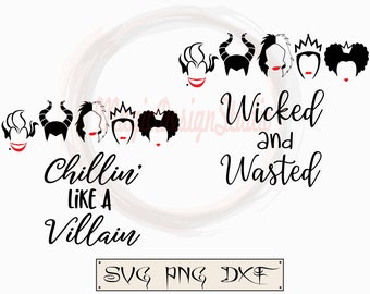 Villains SVG PNG Dxf: Chillin' Like a Villain Cut File (Digital Download)