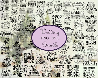 Wedding SVG/PNG Bundle: 50+ Designs for Cricut & Silhouette (Digital Download)