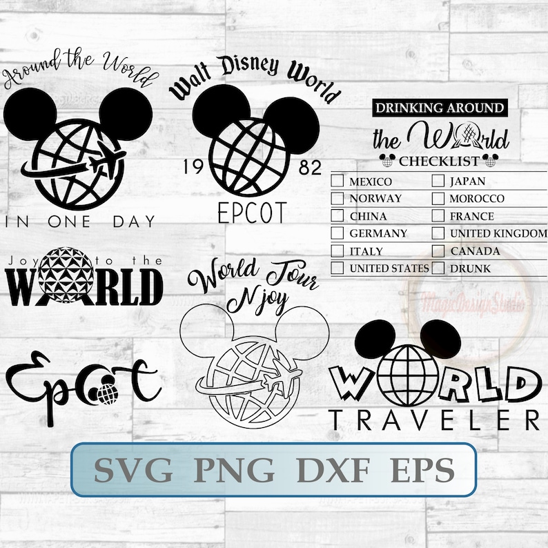 Epcot SVG Png Dxf Eps, World Traveler, World Tour Svg, Drinking Around ...