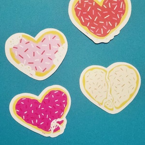 Valentines Cookies Hearts by anteestudios cute decorative stickers sketchbook journal scrapbooks valentines day pack