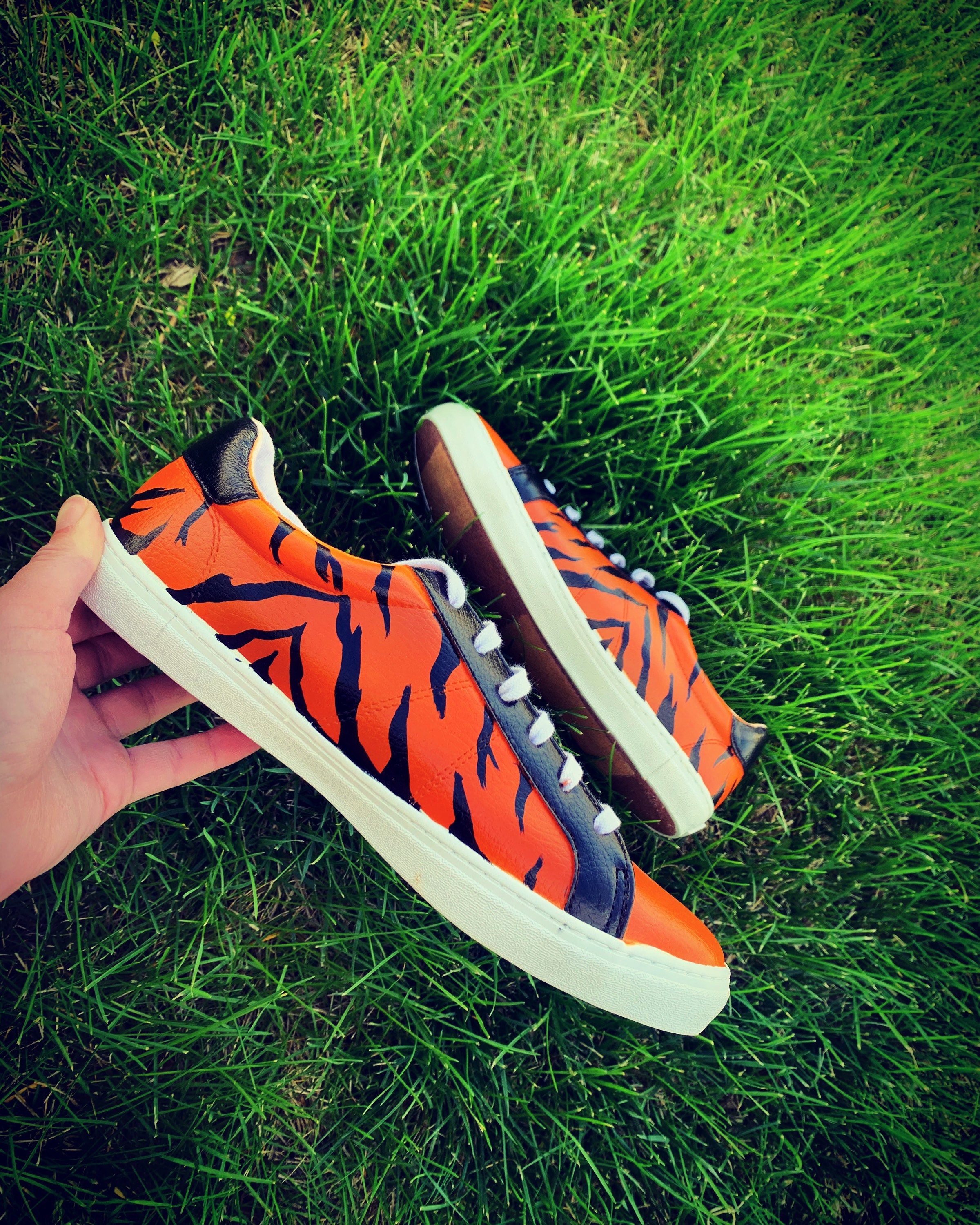 shoes with tigers on them