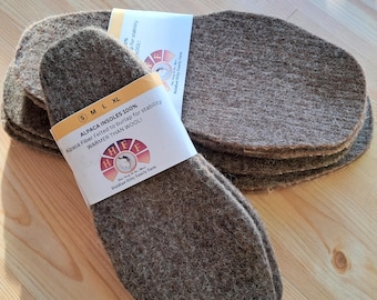 Extra thick alpaca shoe and boot liners