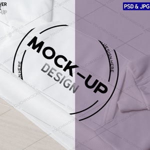 White Hoodie Mockup, Unisex Hoodie Mock-up, Toddler Pullover Hoodie Mockup, Sweatshirt Apparel Template | PSD and JPG files