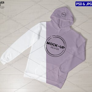 White Hoodie Mockup, Unisex Hoodie Mock-up, Toddler Pullover Hoodie Mockup, Sweatshirt Apparel Template | PSD and JPG files