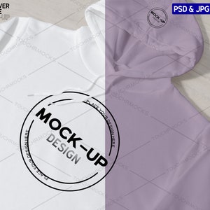White Hoodie Mockup, Unisex Hoodie Mock-up, Toddler Pullover Hoodie Mockup, Sweatshirt Apparel Template | PSD and JPG files