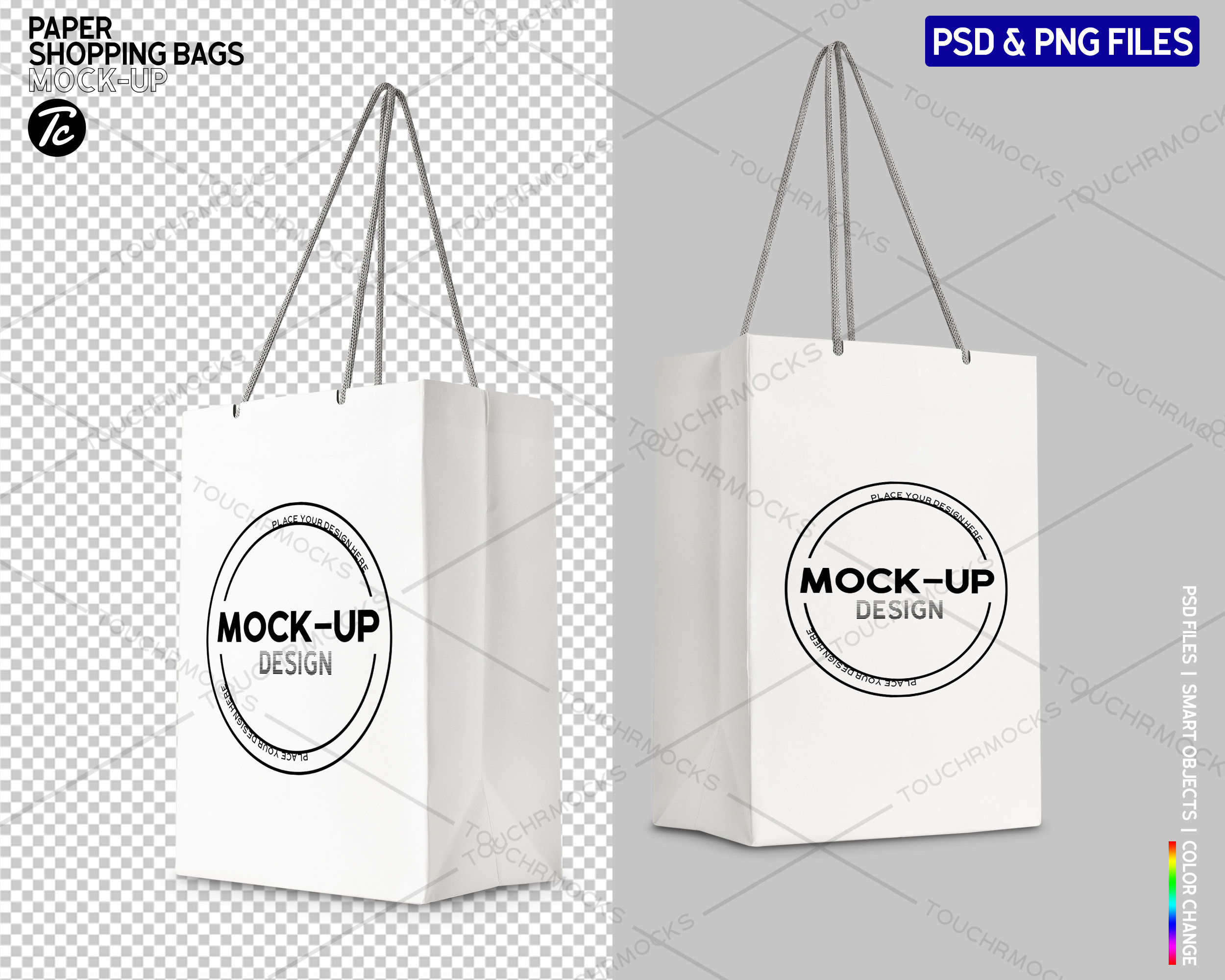 Free Gravity Flying Shopping Bag Mockup (PSD)