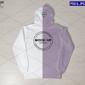 White Hoodie Mockup, Unisex Hoodie Mock-up, Toddler Pullover Hoodie Mockup, Sweatshirt Apparel Template | PSD and JPG files