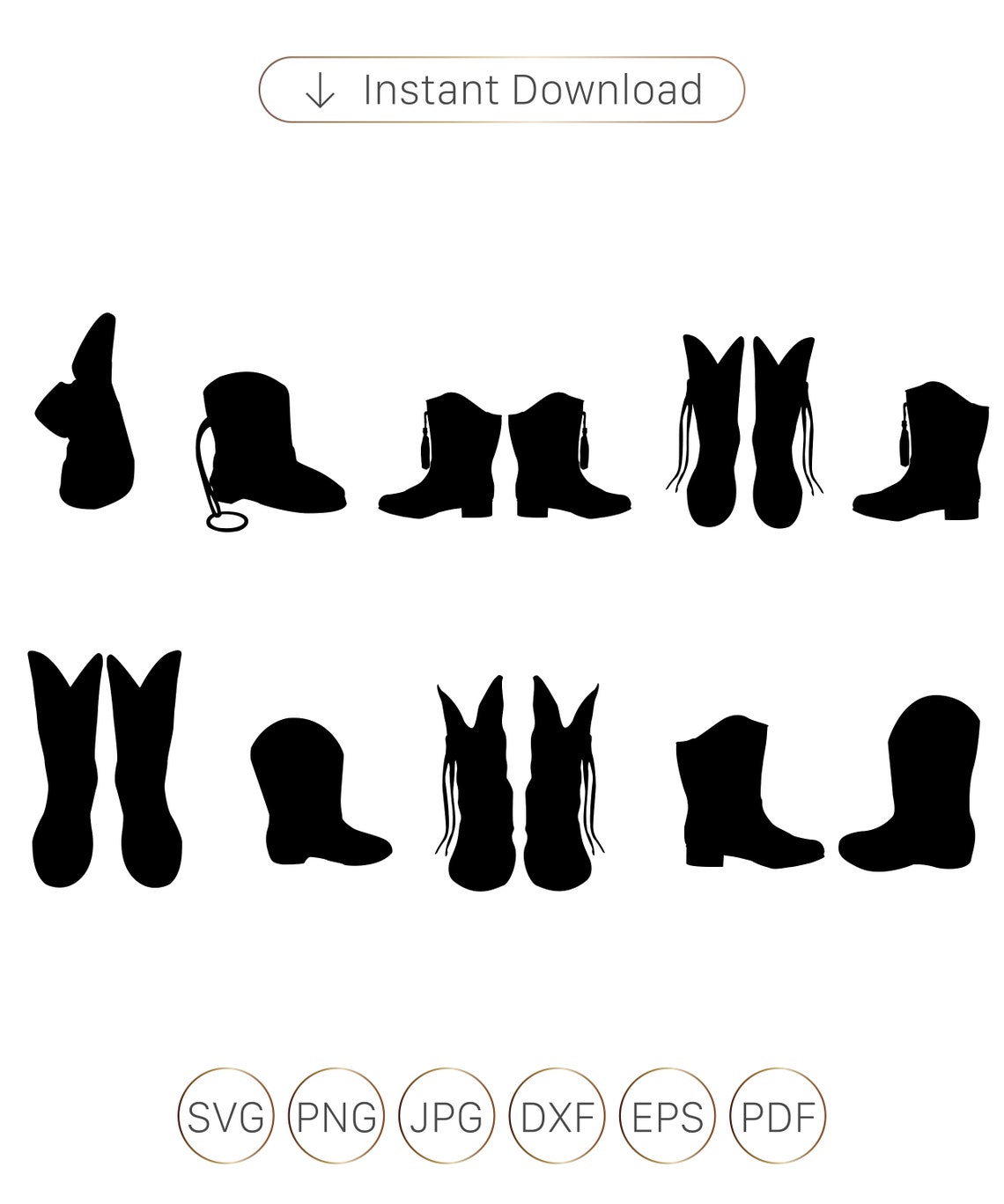Drill Team Boot SVG Drill Team Boot Silhouettes Drill Team Etsy