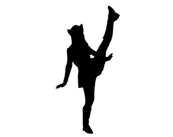 Drill Dance Team Silhouettes (svg, png, eps, dxf) (Digital Download)