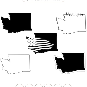 Washington SVG, Washington State SVG, Washington Silhouette, Washington State Silhouette, Washington Outline svg, Washington, Washington Vector