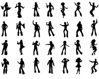 Disco Dancing Silhouette SVG, Disco Dancing SVG, Disco Dancing Vector, Disco Dancer Svg, Disco Dancing PNG, Dancer Svg, Disco Svg,Dancer Png