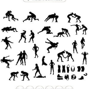 Lucha libre femenina SVG, Mujeres lucha libre svg, silueta de lucha libre SVG, luchador SVG, lucha libre clipart svg, silueta de luchador, lucha libre png