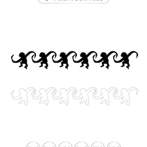 Swinging Monkey SVG, Barrel of Monkeys Game, Silhouette (Digital Download)