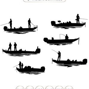 Bass Boat SVG, Bass Fishing SVG, Fishing svg, Fisherman SVG, Fishing Dad, Bass Boat cricut, Bass Boat cutfile, Bass Boat silhouette. Clipart de bajo.