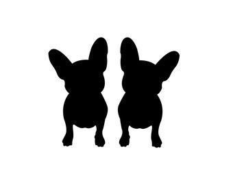 フレンチブルドッグのシルエットSVG、クリップアート（デジタル