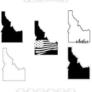 Idaho SVG, Idaho State SVG, Idaho Silhouette, Idaho State Silhouette, Idaho Outline svg, Idaho Vector, Idaho Flag SVG, Idaho Map svg, Idaho