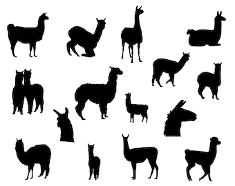 Llama svg, Llama Silhouette, Alpaca svg, Llama vector, Llama eps, Llama Face SVG, Llama clipart, Llama cricut, Llama dxf, Llama cutfile.