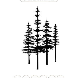 Tall Fir Tree Stencils - Stencil Revolution